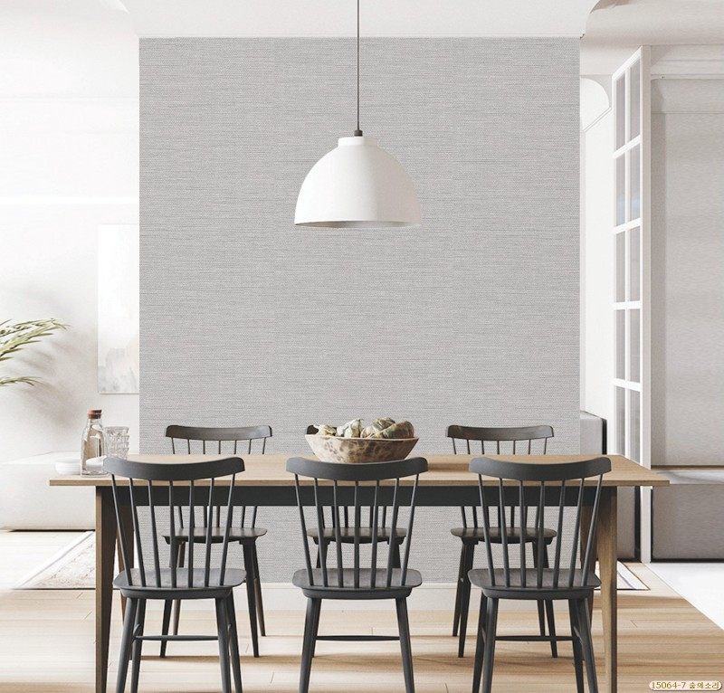 Tone ghi của giấy dán tường cực kỳ sang chảnh và đầy thu hút